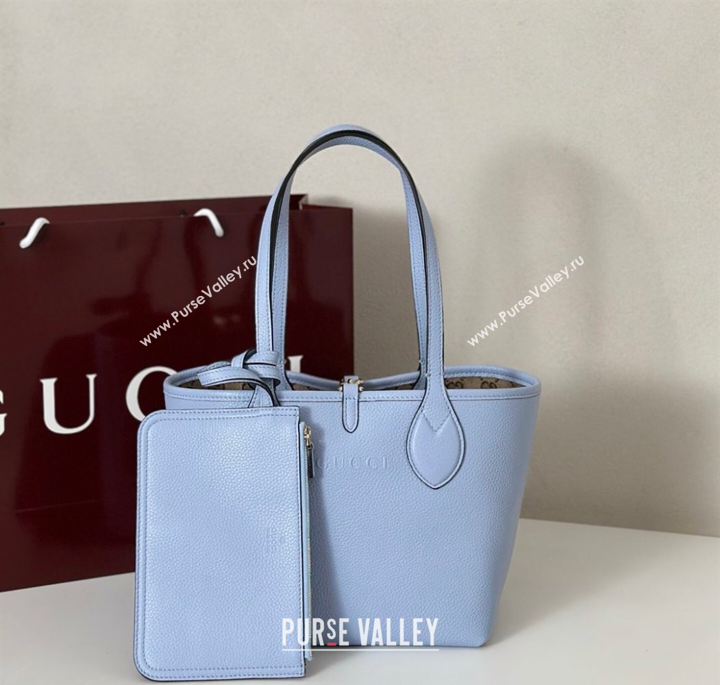 Gucci Totissima small reversible tote bag Light Blue 2025 ‎839124 (DLH-250808033)