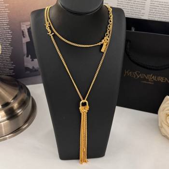 Saint Laurent Tassels Necklace S110441 Gold 2024 (YF-24110441)