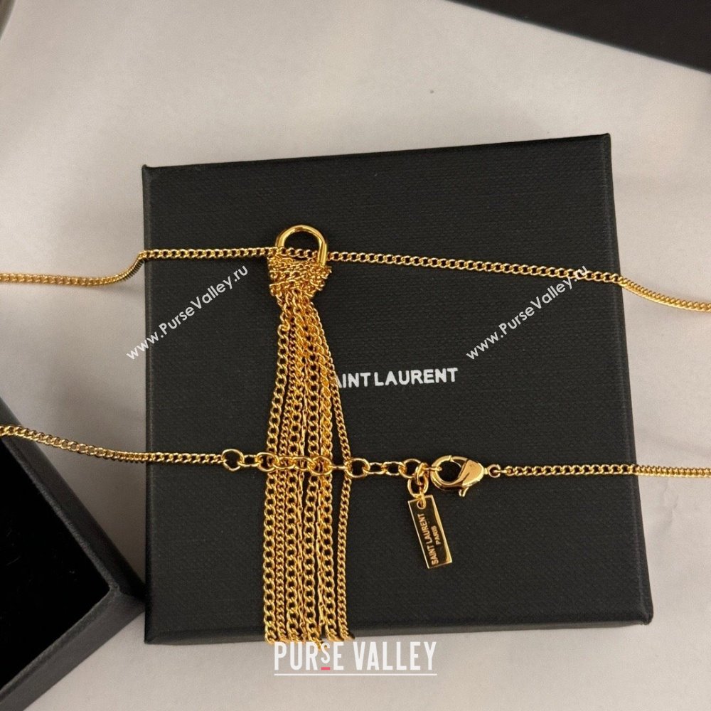 Saint Laurent Tassels Necklace S110441 Gold 2024 (YF-24110441)