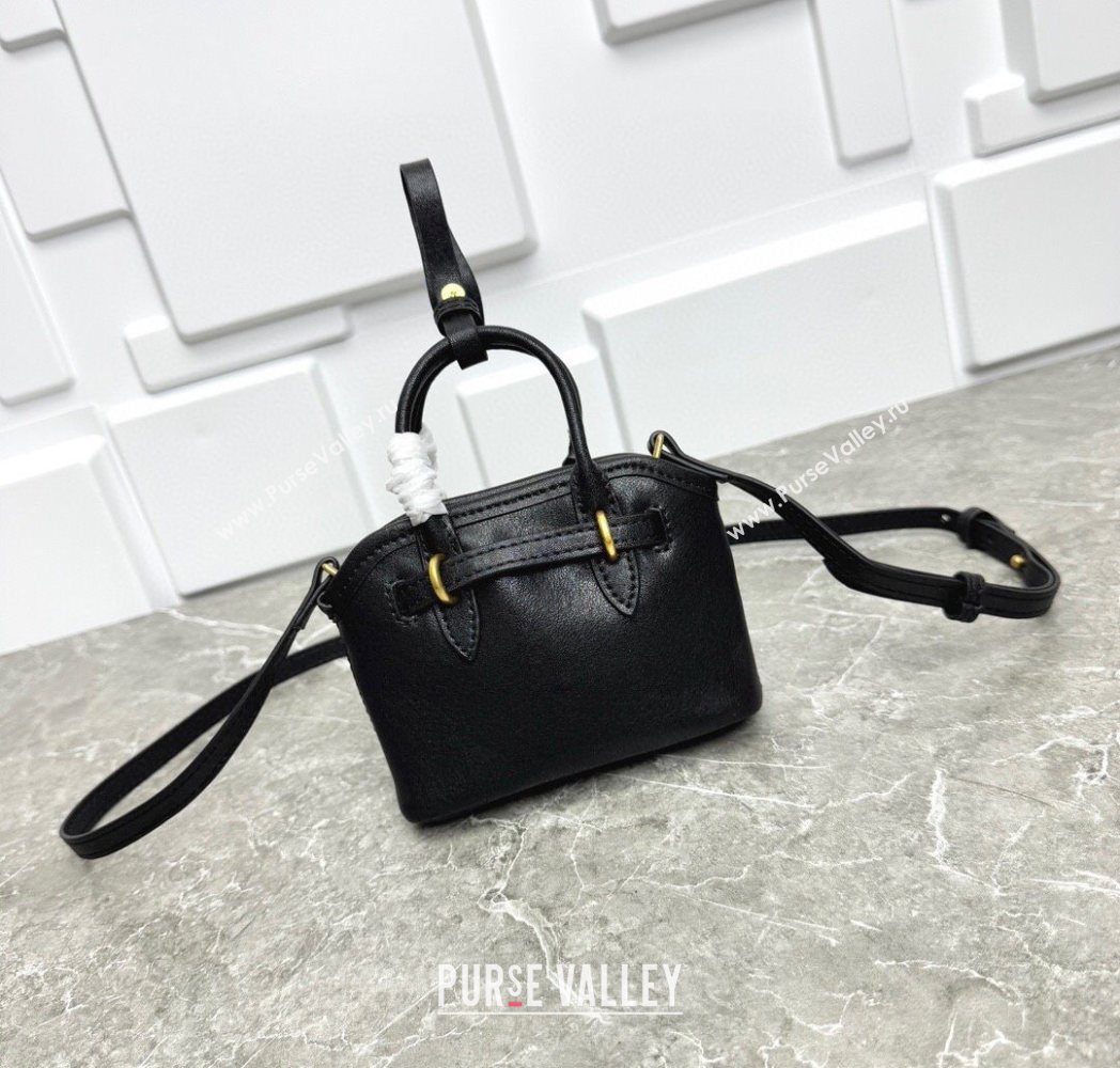 Miu Miu Leather trick Micro bag Black 2025 5NR037 (99-250618034)
