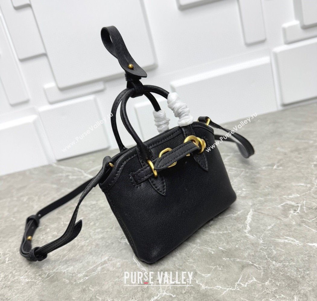 Miu Miu Leather trick Micro bag Black 2025 5NR037 (99-250618034)
