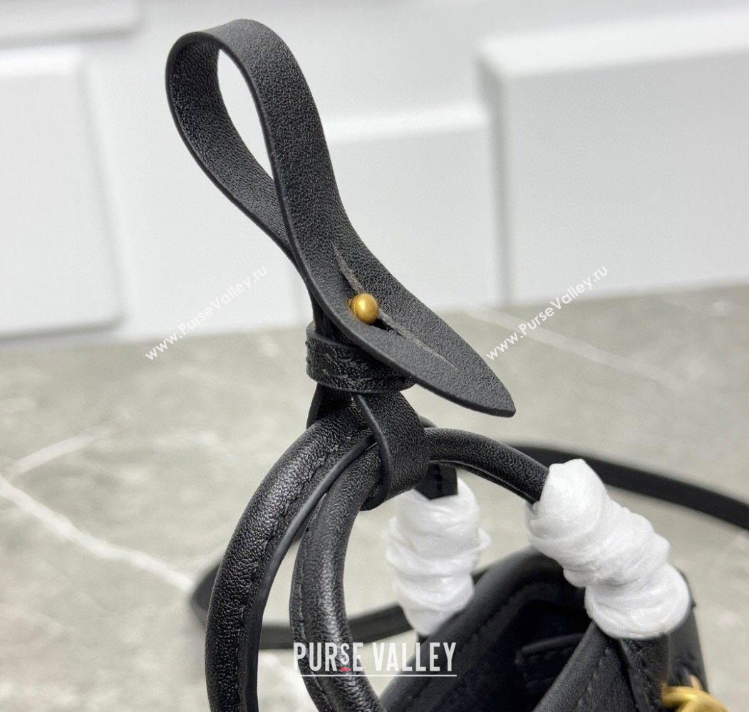 Miu Miu Leather trick Micro bag Black 2025 5NR037 (99-250618034)