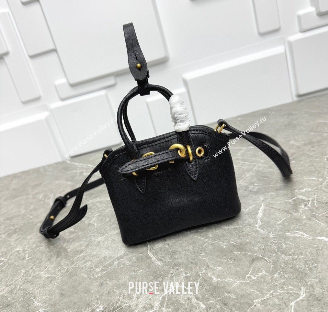Miu Miu Leather trick Micro bag Black 2025 5NR037 (99-250618034)