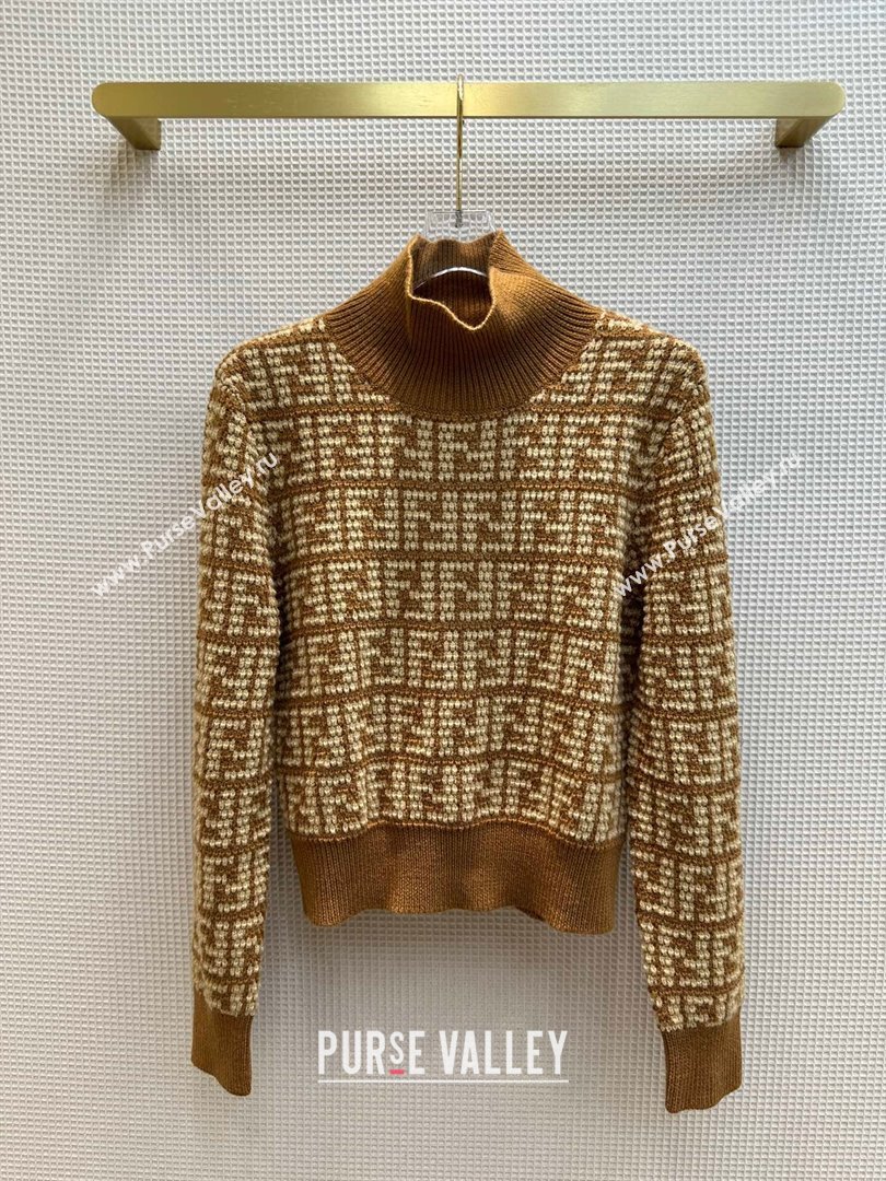 Fendi FF Sweater F122521 Brown 2023 (Q-23122521)