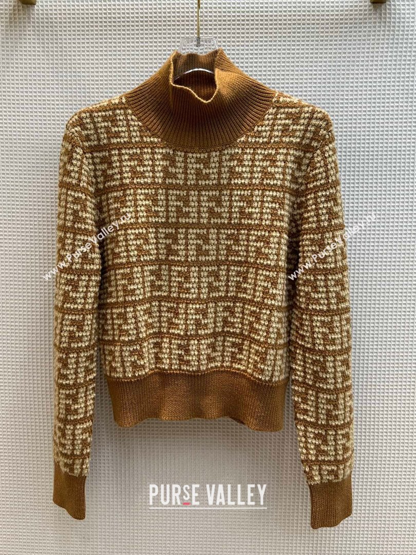 Fendi FF Sweater F122521 Brown 2023 (Q-23122521)