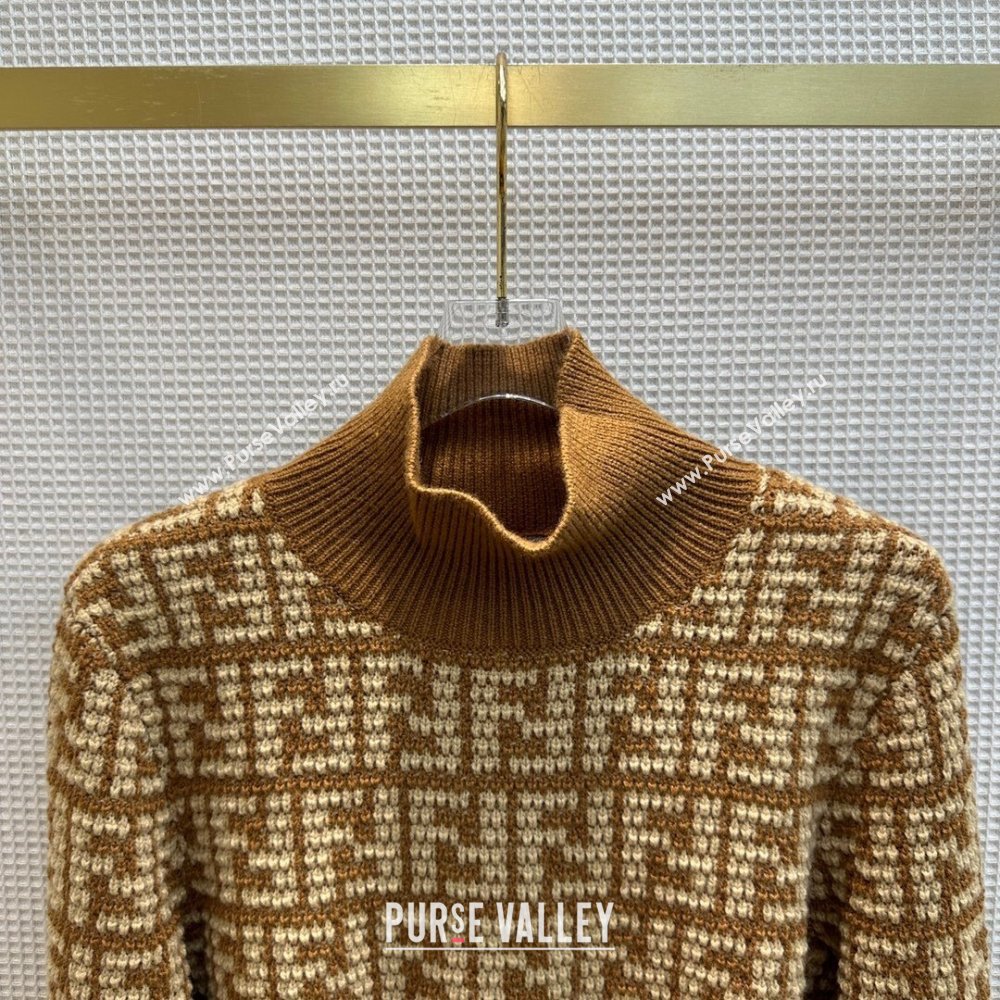 Fendi FF Sweater F122521 Brown 2023 (Q-23122521)