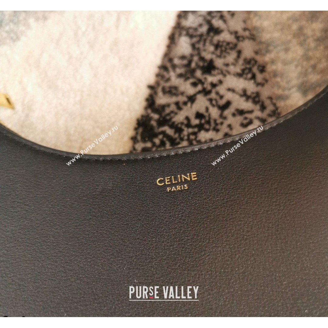 Celine Medium Strap Ava Hobo Bag in Smooth Calfskin Black 2021 (BL-21090422)
