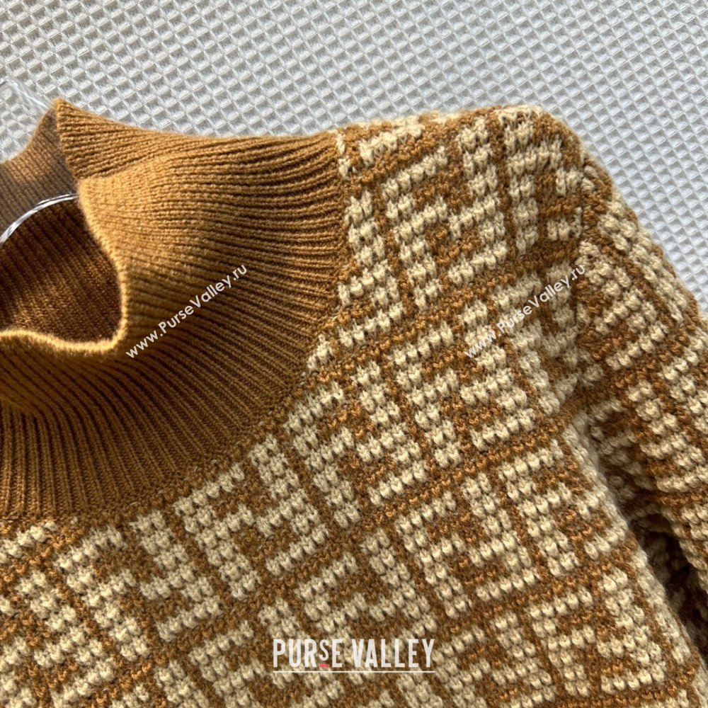 Fendi FF Sweater F122521 Brown 2023 (Q-23122521)