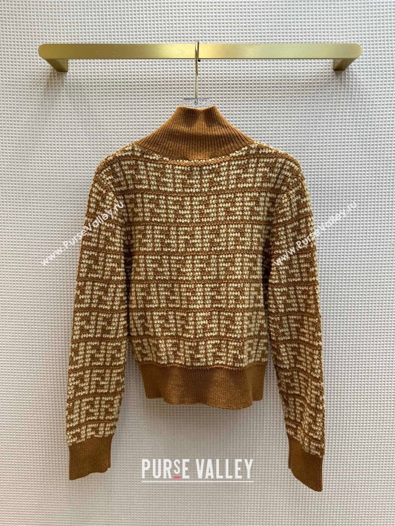 Fendi FF Sweater F122521 Brown 2023 (Q-23122521)