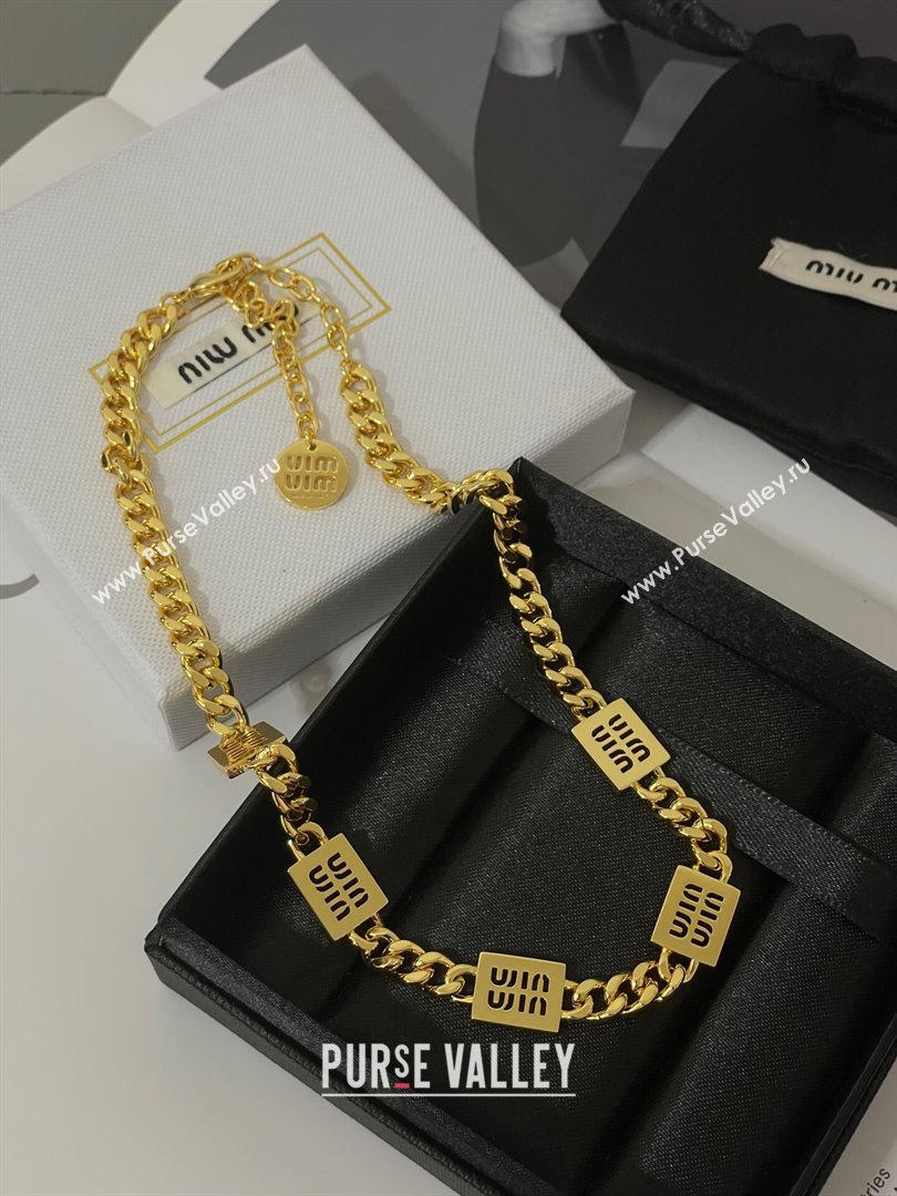 Miu Miu Necklace M110437 Gold 2024 (YF-24110437)