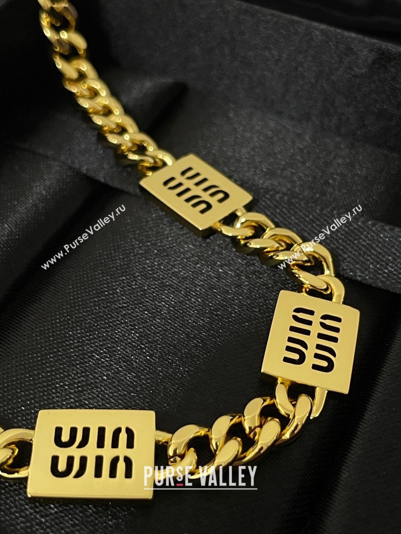 Miu Miu Necklace M110437 Gold 2024 (YF-24110437)