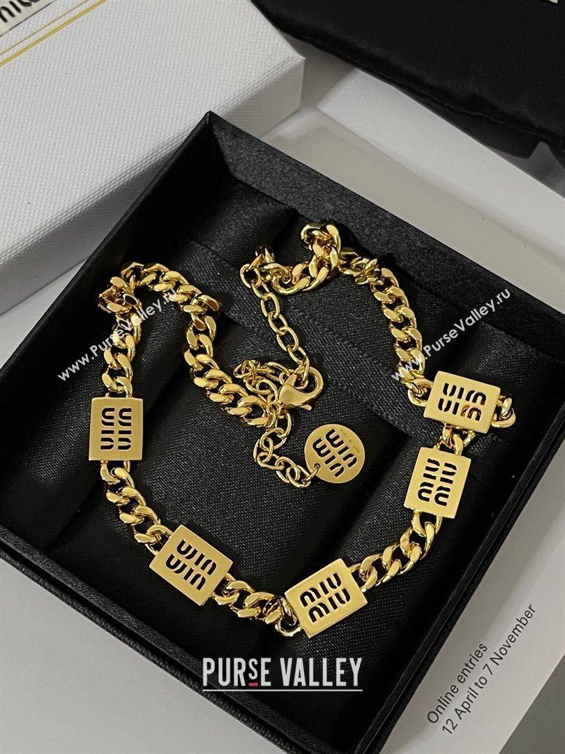 Miu Miu Necklace M110437 Gold 2024 (YF-24110437)