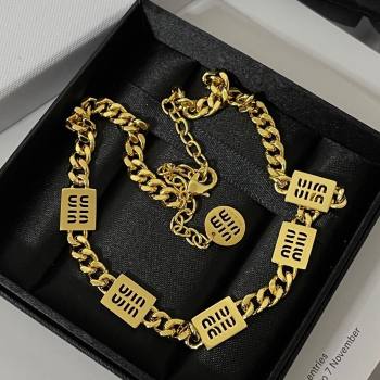 Miu Miu Necklace M110437 Gold 2024 (YF-24110437)