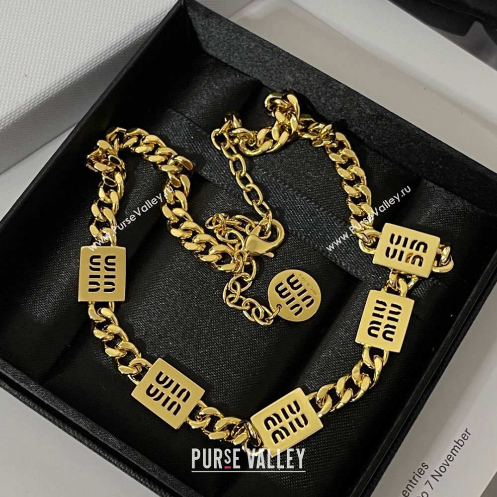 Miu Miu Necklace M110437 Gold 2024 (YF-24110437)