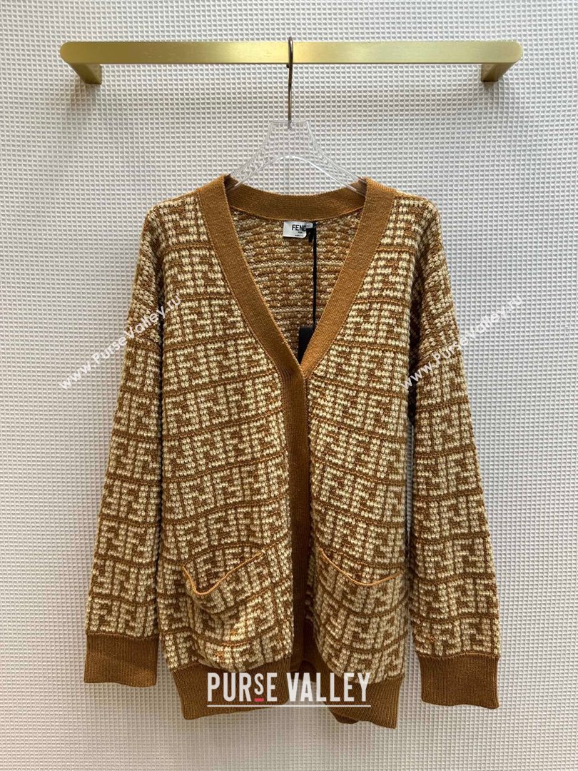 Fendi FF Cardigan F122522 Brown 2023 (Q-23122522)