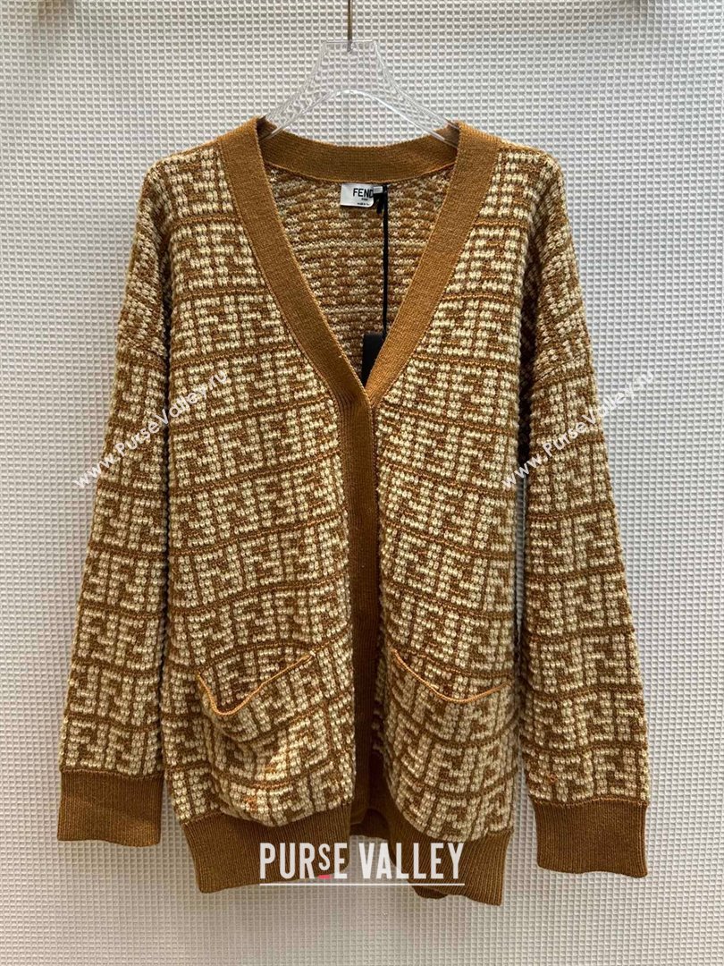 Fendi FF Cardigan F122522 Brown 2023 (Q-23122522)