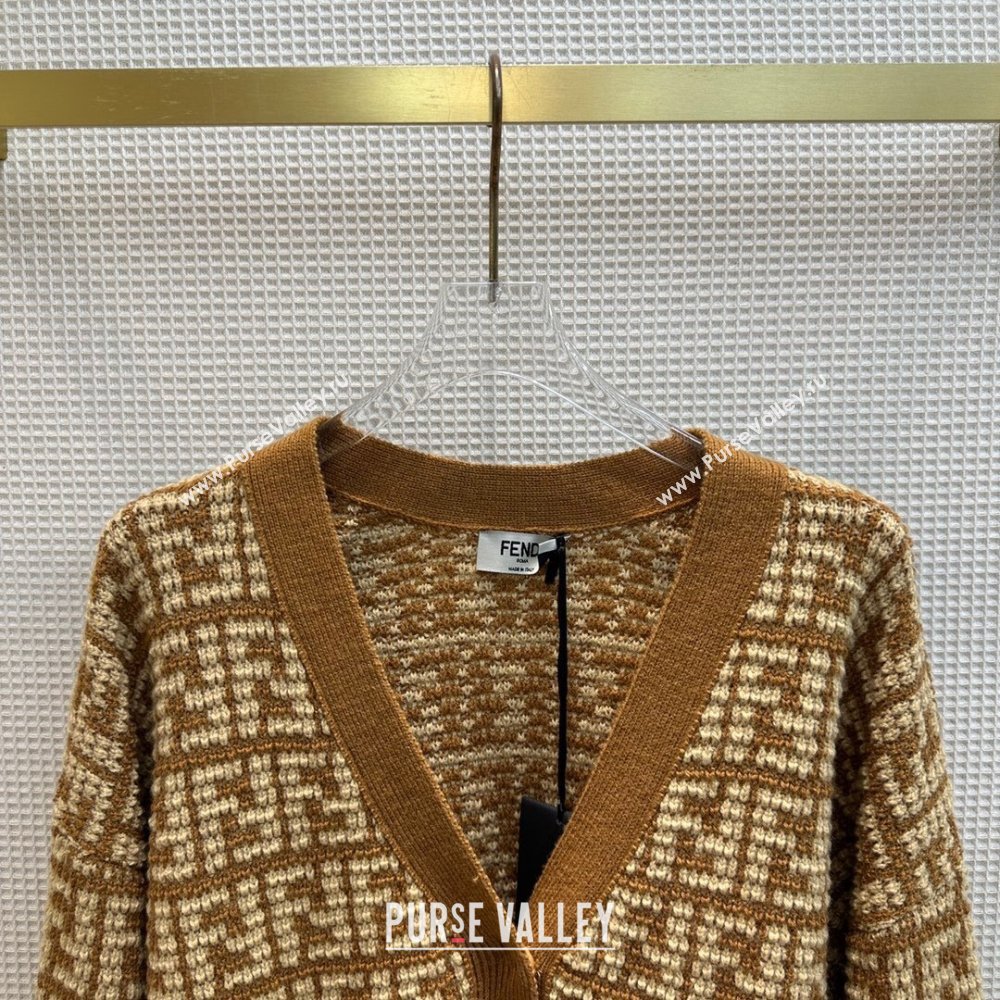 Fendi FF Cardigan F122522 Brown 2023 (Q-23122522)