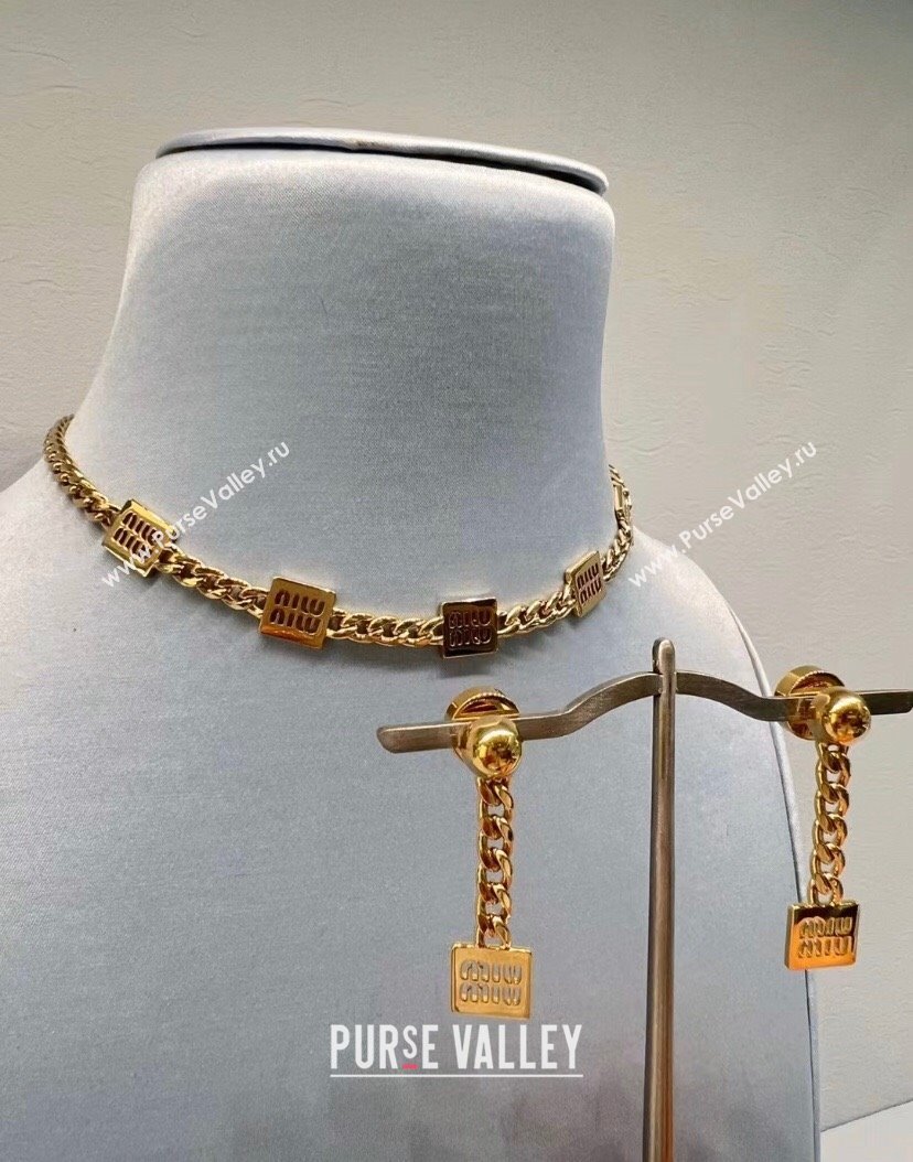 Miu Miu Necklace M110437 Gold 2024 (YF-24110437)