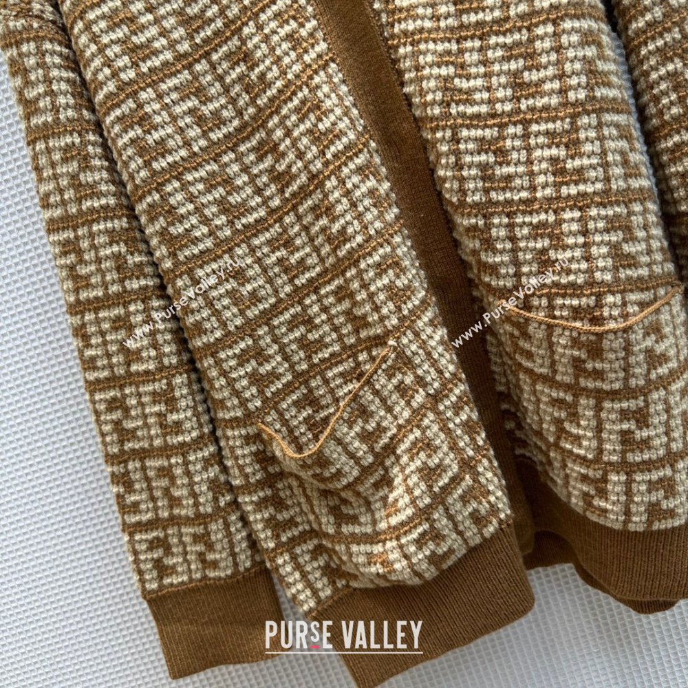 Fendi FF Cardigan F122522 Brown 2023 (Q-23122522)