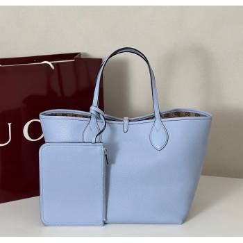 Gucci Totissima Large reversible tote bag Light Blue 2025 ‎839112 (DLH-250808037)