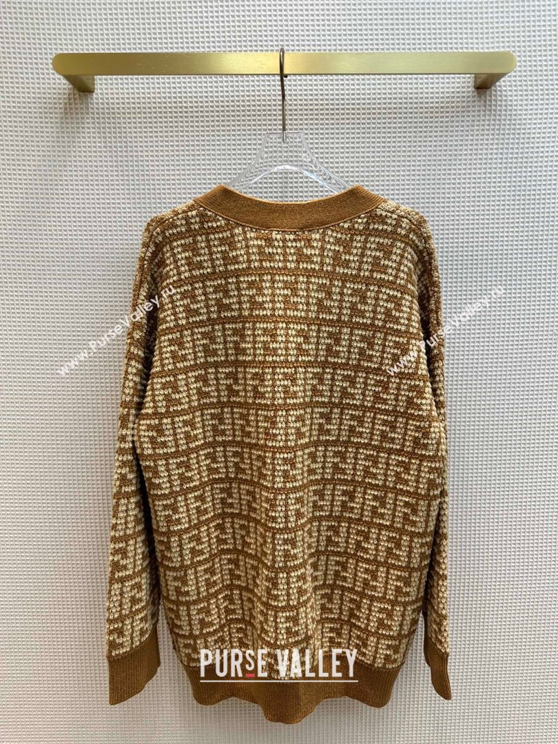 Fendi FF Cardigan F122522 Brown 2023 (Q-23122522)