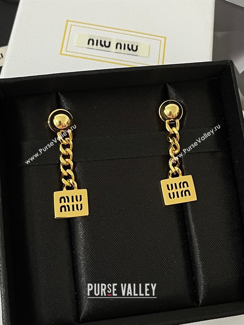 Miu Miu Earrings M110436 Gold 2024 (YF-24110436)