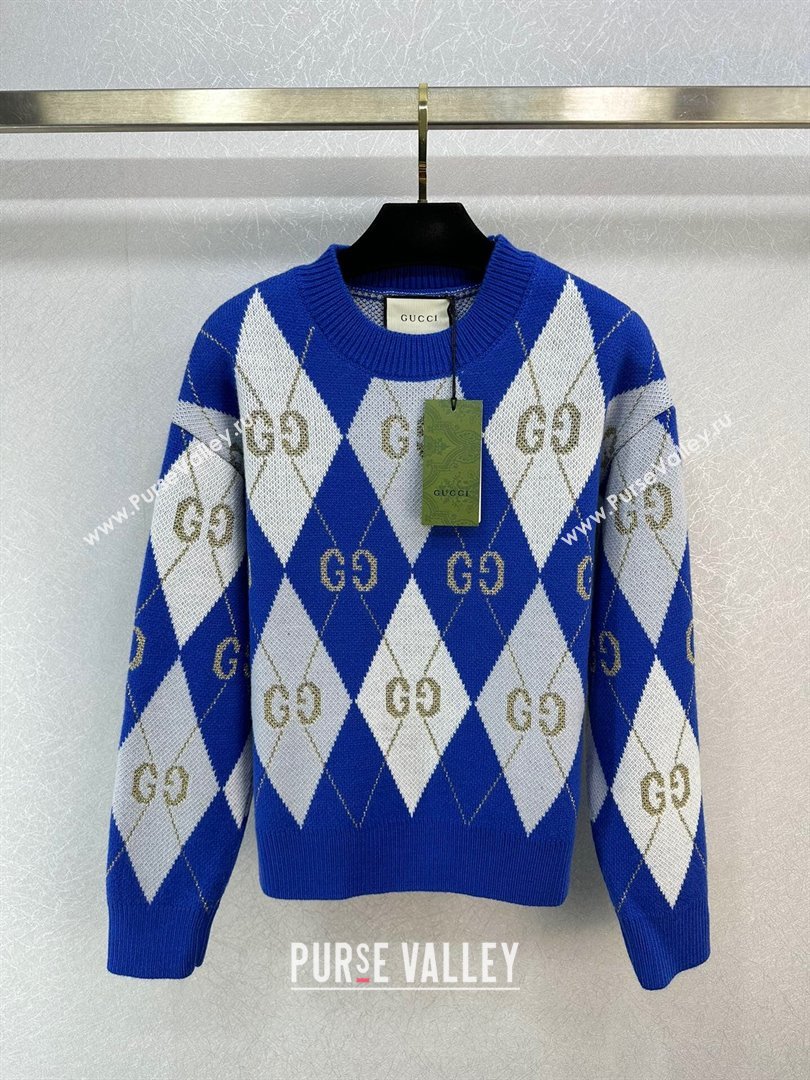 Gucci Knit Sweater G122526 Blue 2023 (Q-23122526)