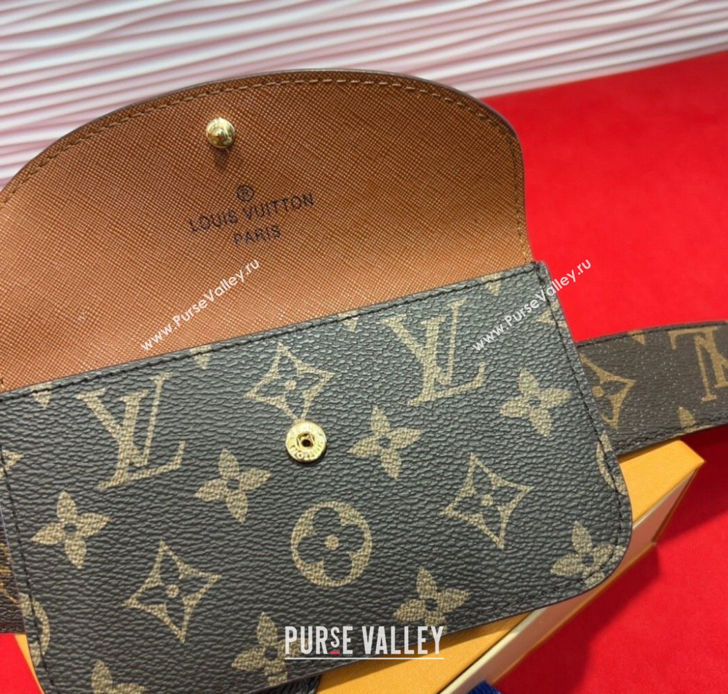 Louis Vuitton Monogram Pouch Belt 3cm 2025 0618 (99-250618036)
