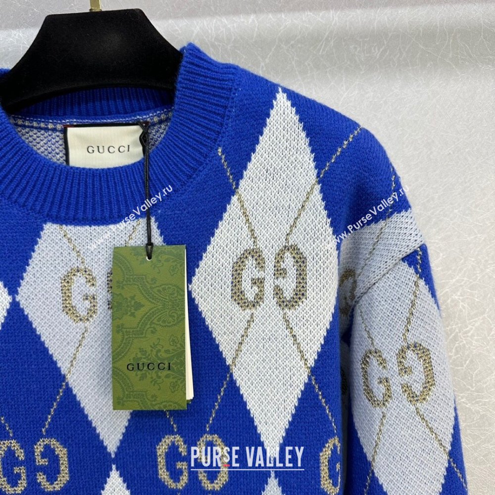 Gucci Knit Sweater G122526 Blue 2023 (Q-23122526)