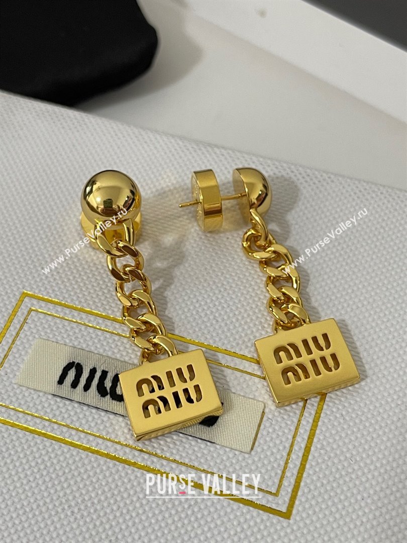 Miu Miu Earrings M110436 Gold 2024 (YF-24110436)