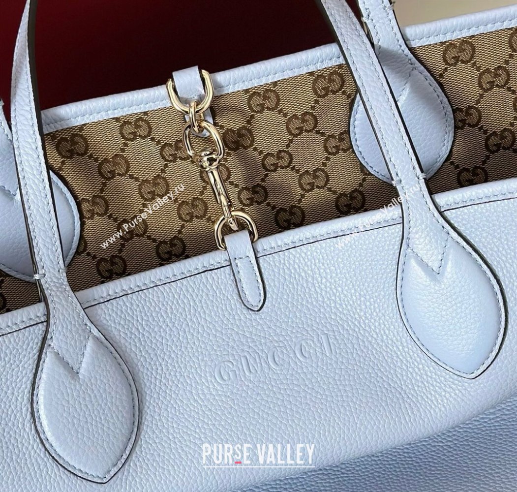 Gucci Totissima Large reversible tote bag Light Blue 2025 ‎839112 (DLH-250808037)