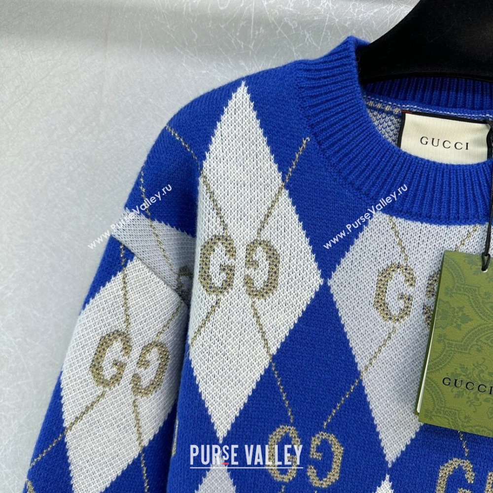 Gucci Knit Sweater G122526 Blue 2023 (Q-23122526)