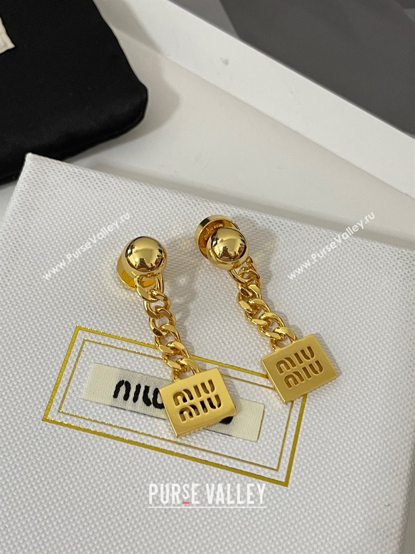 Miu Miu Earrings M110436 Gold 2024 (YF-24110436)