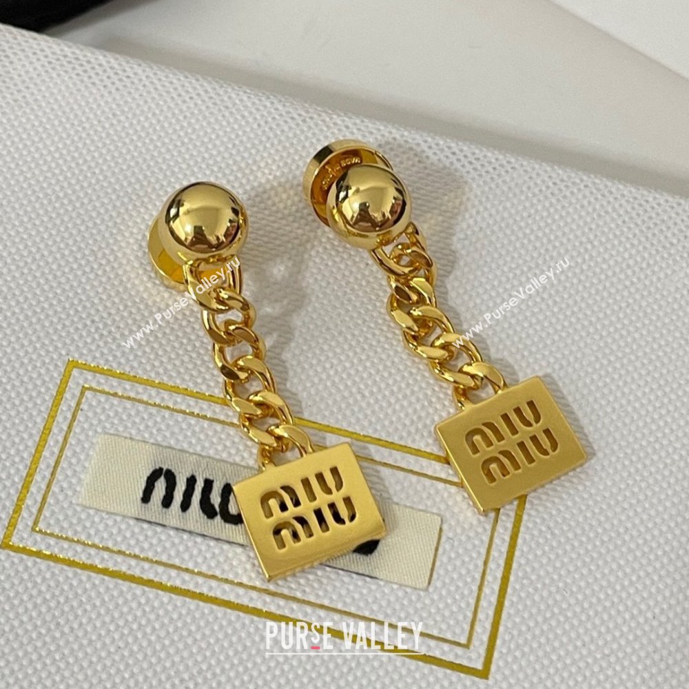 Miu Miu Earrings M110436 Gold 2024 (YF-24110436)