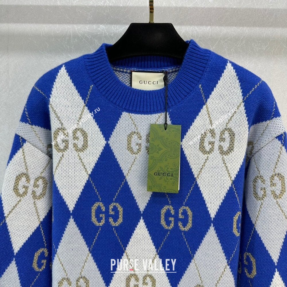 Gucci Knit Sweater G122526 Blue 2023 (Q-23122526)