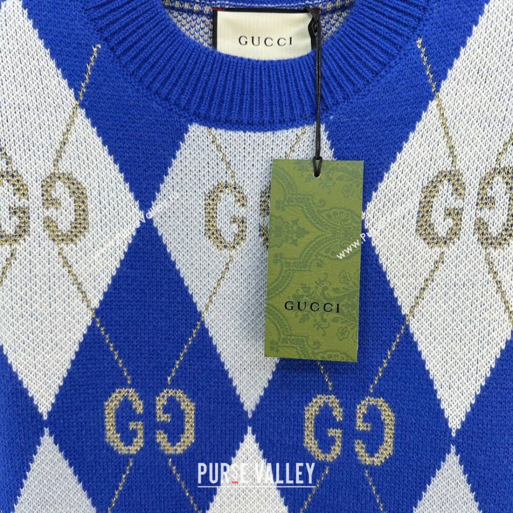 Gucci Knit Sweater G122526 Blue 2023 (Q-23122526)