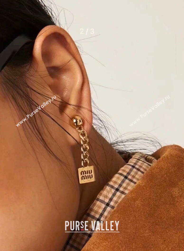 Miu Miu Earrings M110436 Gold 2024 (YF-24110436)