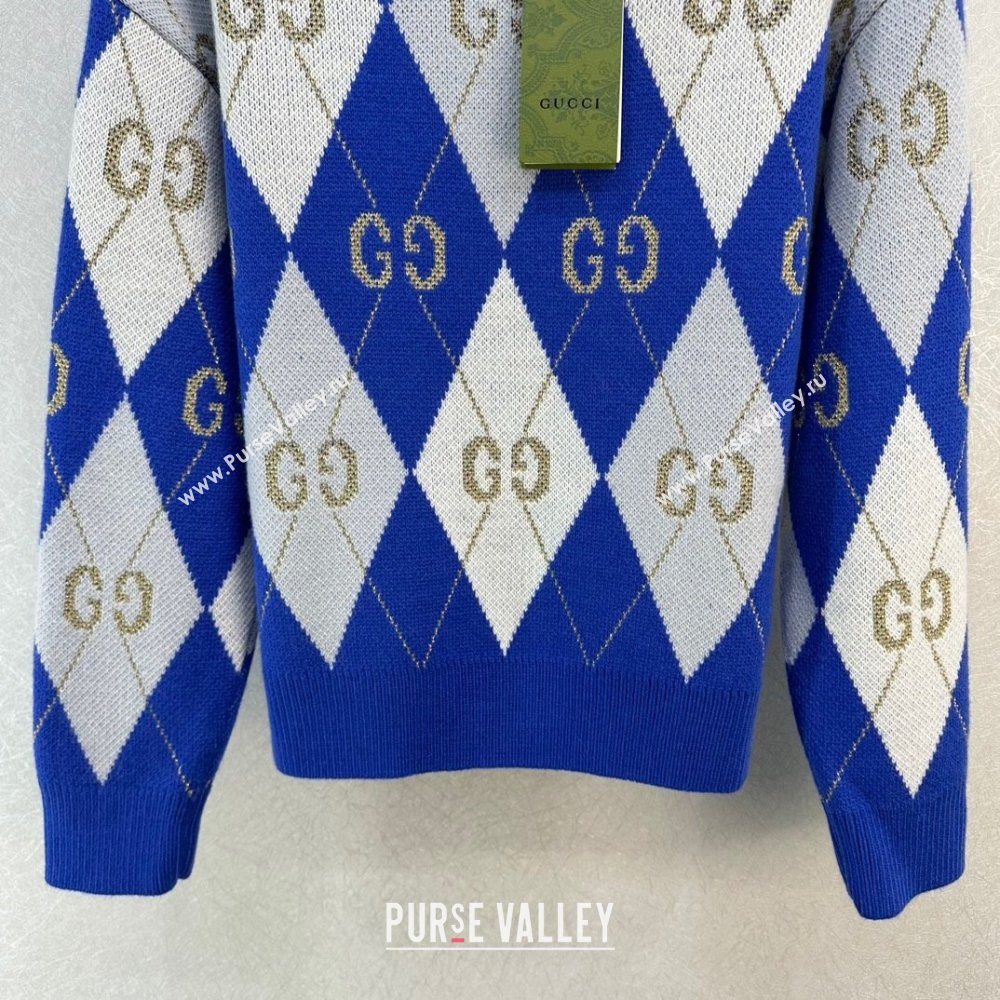 Gucci Knit Sweater G122526 Blue 2023 (Q-23122526)