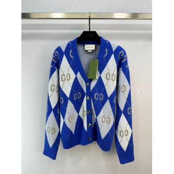 Gucci Knit Cardigan G122527 Blue 2023 (Q-23122527)