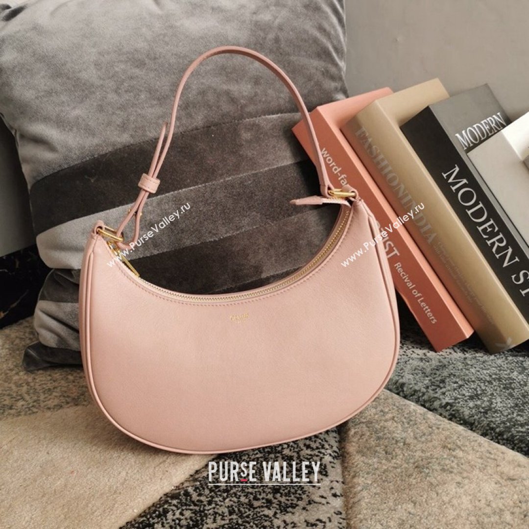 Celine Ava Hobo Bag in Smooth Calfskin Leather Light Pink 2021 (BL-21090426)