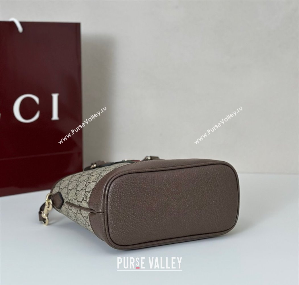 Gucci Ophidia GG Canvas small tote bag Brown 2025 836848 (DLH-250808038)