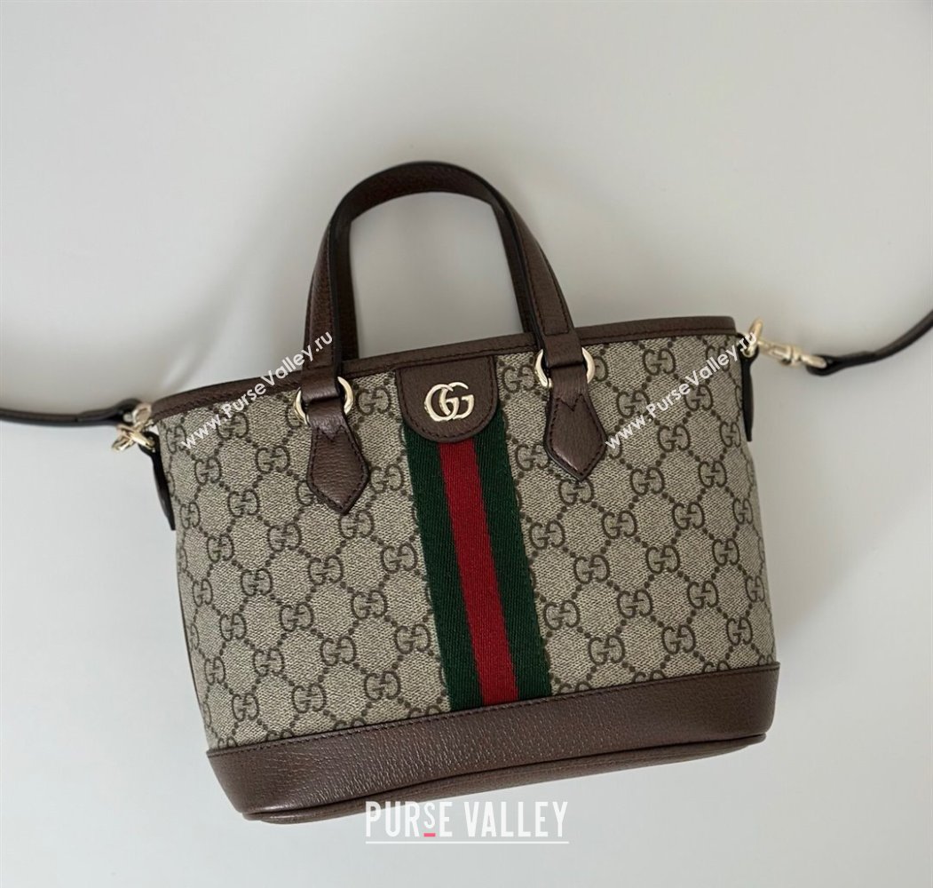 Gucci Ophidia GG Canvas small tote bag Brown 2025 836848 (DLH-250808038)