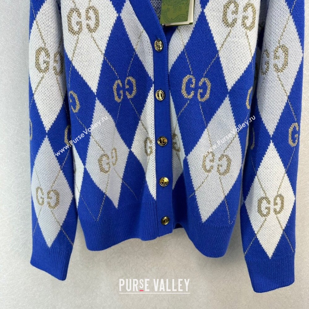 Gucci Knit Cardigan G122527 Blue 2023 (Q-23122527)