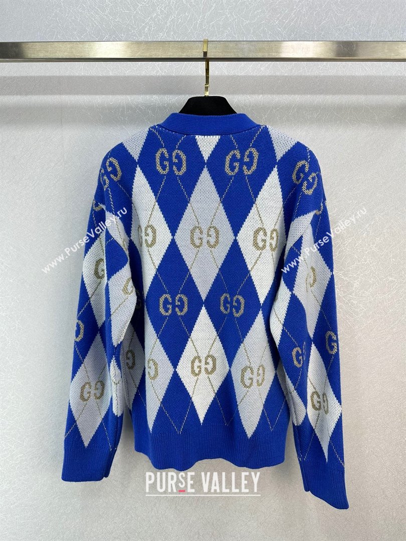 Gucci Knit Cardigan G122527 Blue 2023 (Q-23122527)