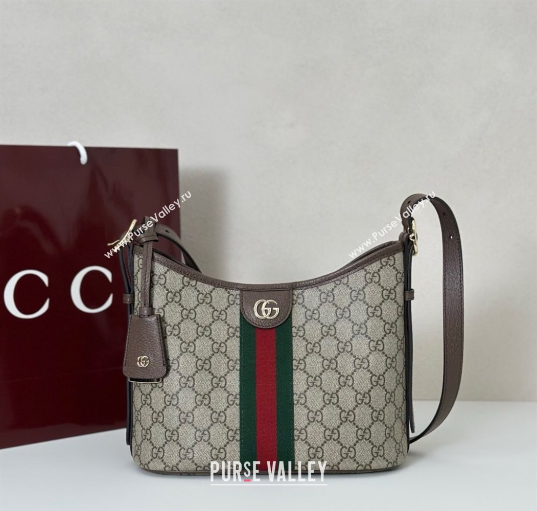 Gucci Ophidia GG Canvas small shoulder bag Brown 2025 836872 (DLH-250808040)