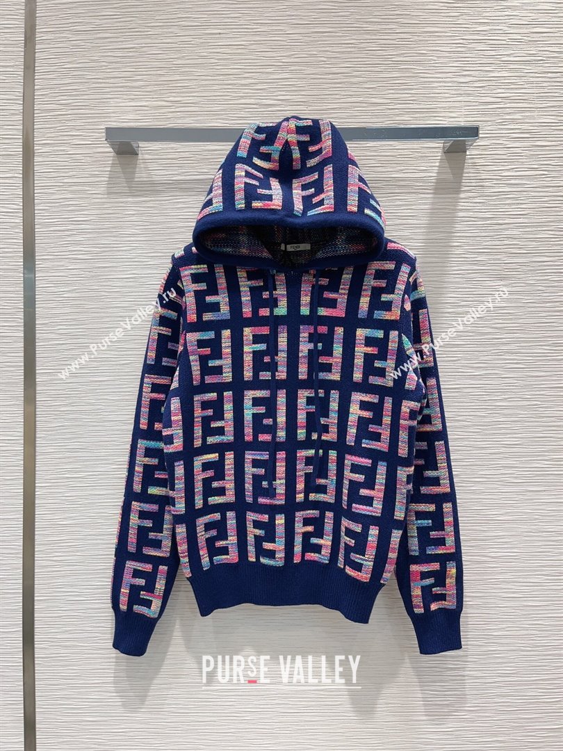 Fendi FF Wool Sweater F122529 Blue 2023 (Q-23122529)