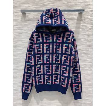 Fendi FF Wool Sweater F122529 Blue 2023 (Q-23122529)