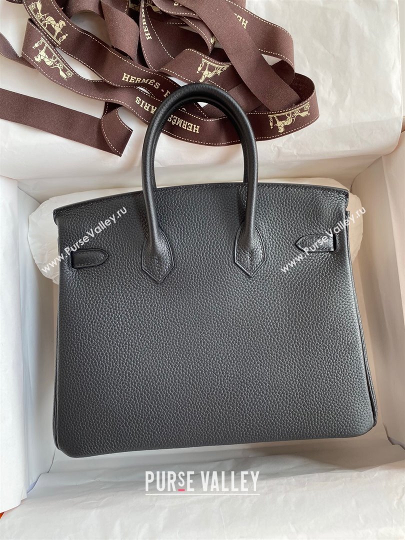 Hermes Birkin 25cm Bag in Original Togo Leather Black/Gold 2023 (Pure Handmade) (Y-23110829)