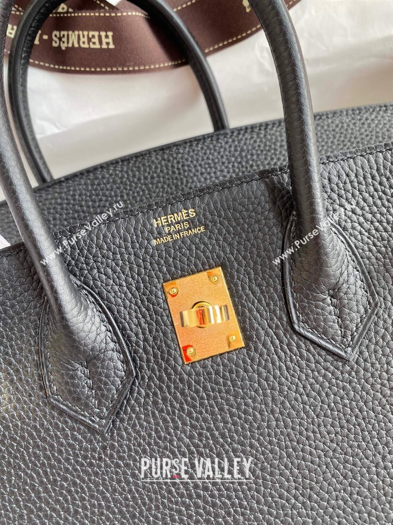 Hermes Birkin 25cm Bag in Original Togo Leather Black/Gold 2023 (Pure Handmade) (Y-23110829)