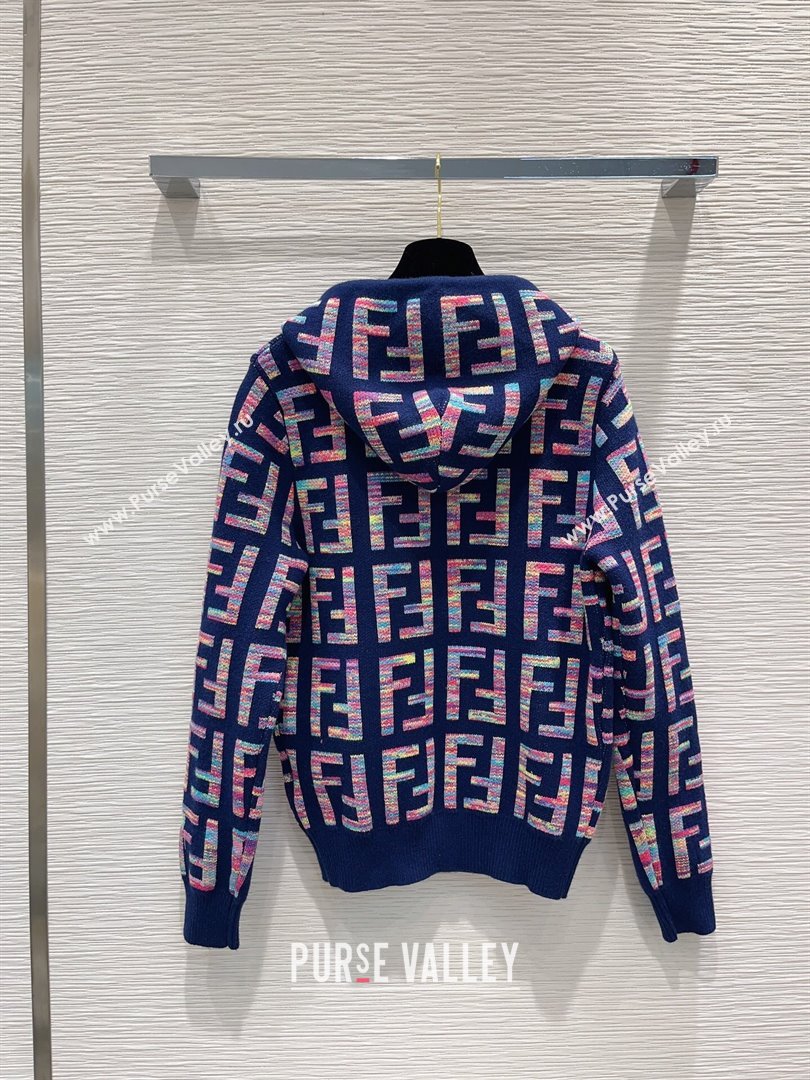 Fendi FF Wool Sweater F122529 Blue 2023 (Q-23122529)